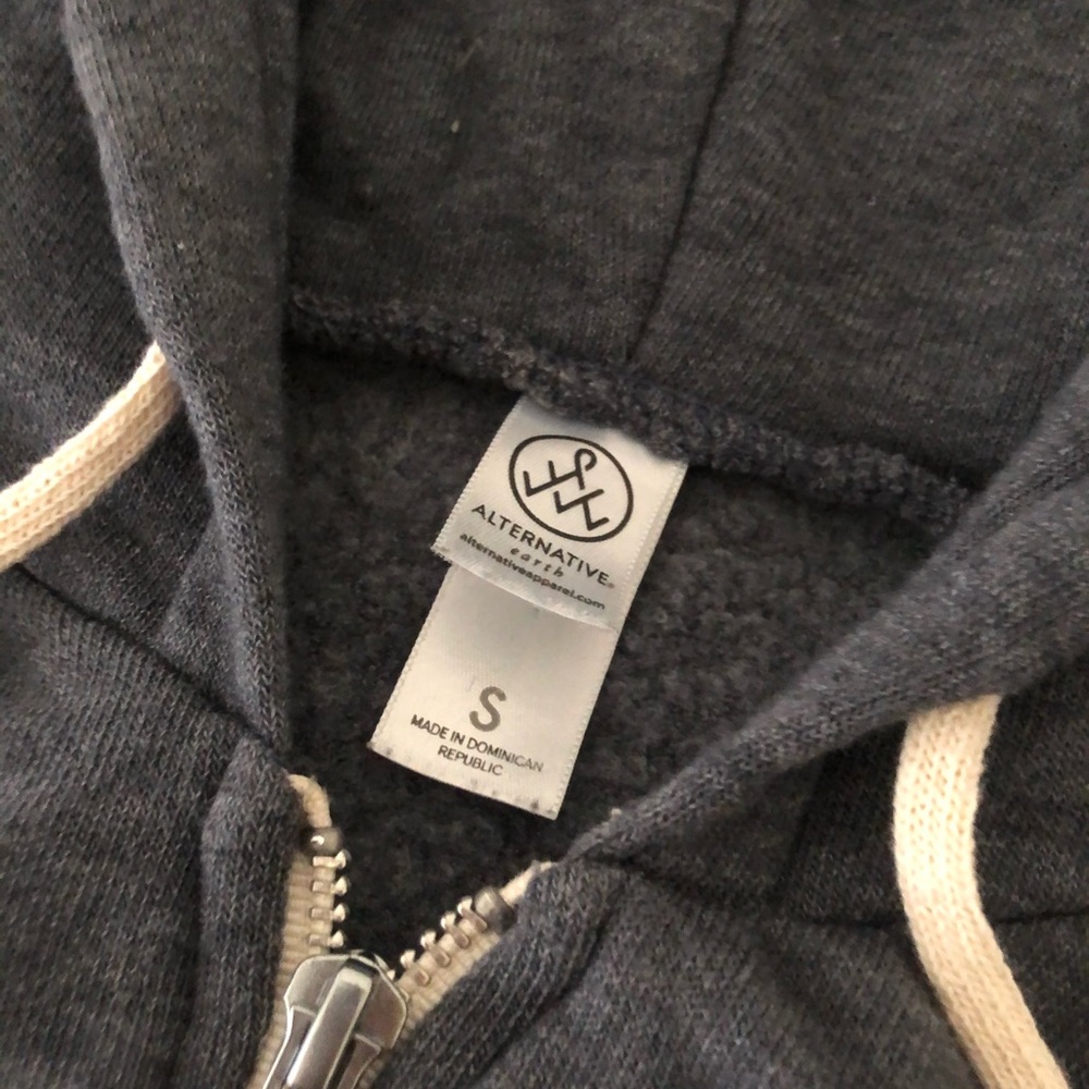 ALTERNATIVE blue zip up hoodie